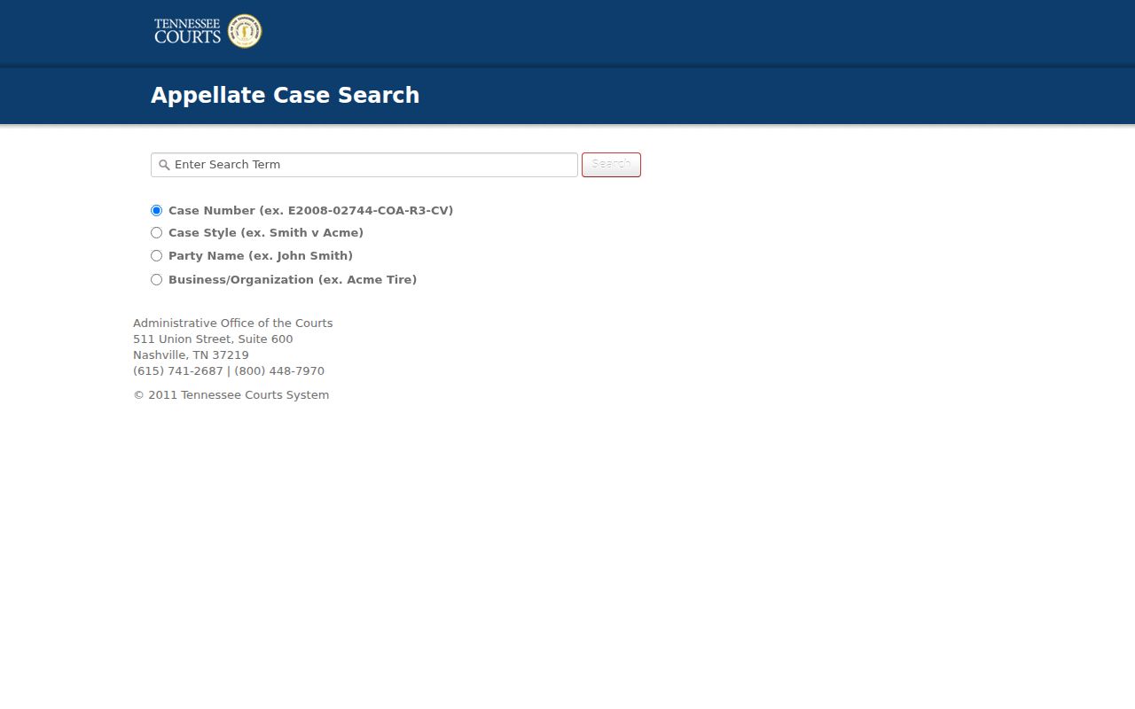 Cleveland resident lookup through Tennessee appellate Public Case History