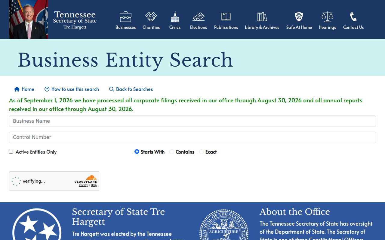 Cleveland resident lookup Tennessee business entity search